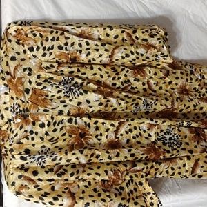 Simply Basic, Chic And Vibrant Leopard Print Hawaiian Caftan House Dress